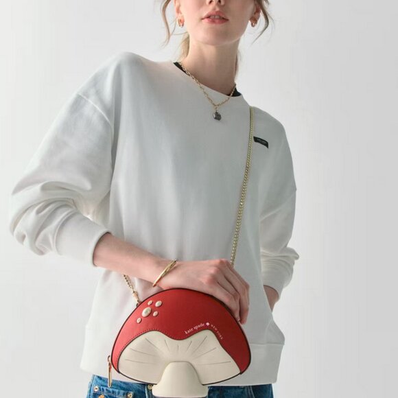 Kate Spade Take a Hike 3D Mushroom Crossbody Purse Chip N Dale - Limited Edition - Picture 4 of 8